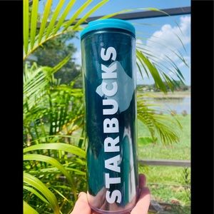 Starbucks Blue Mountain Design Hot Cup Cold Tumbler 16oz Grande Insulated NWT